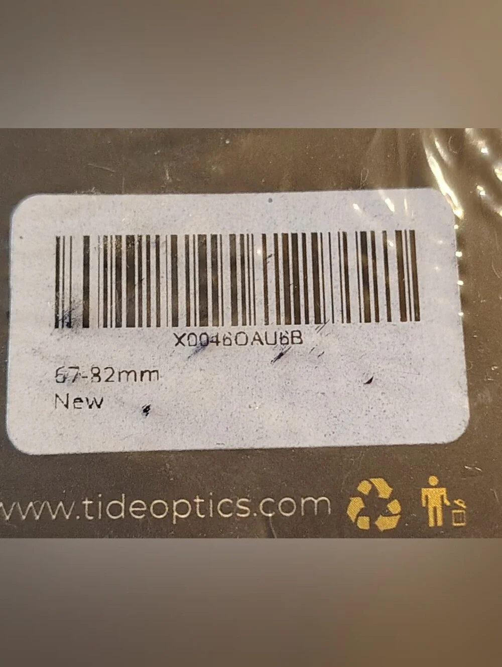 Tide Optics Lens Filter 67-82 mm New Sealed
